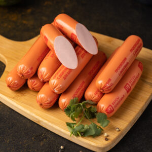 Колбасное изделие вареное. Продукт мясной категории Б. «Сосиски «Молочные»». ТМ Вкусы Поволжья