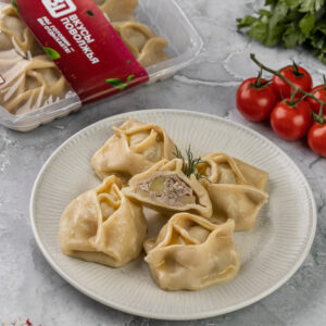 Кулинарное изделие мясное рубленное из свинины с овощами в тесте охлажденное, категории Г «Манты со свининой и картофелем». ТМ Вкусы Поволжья